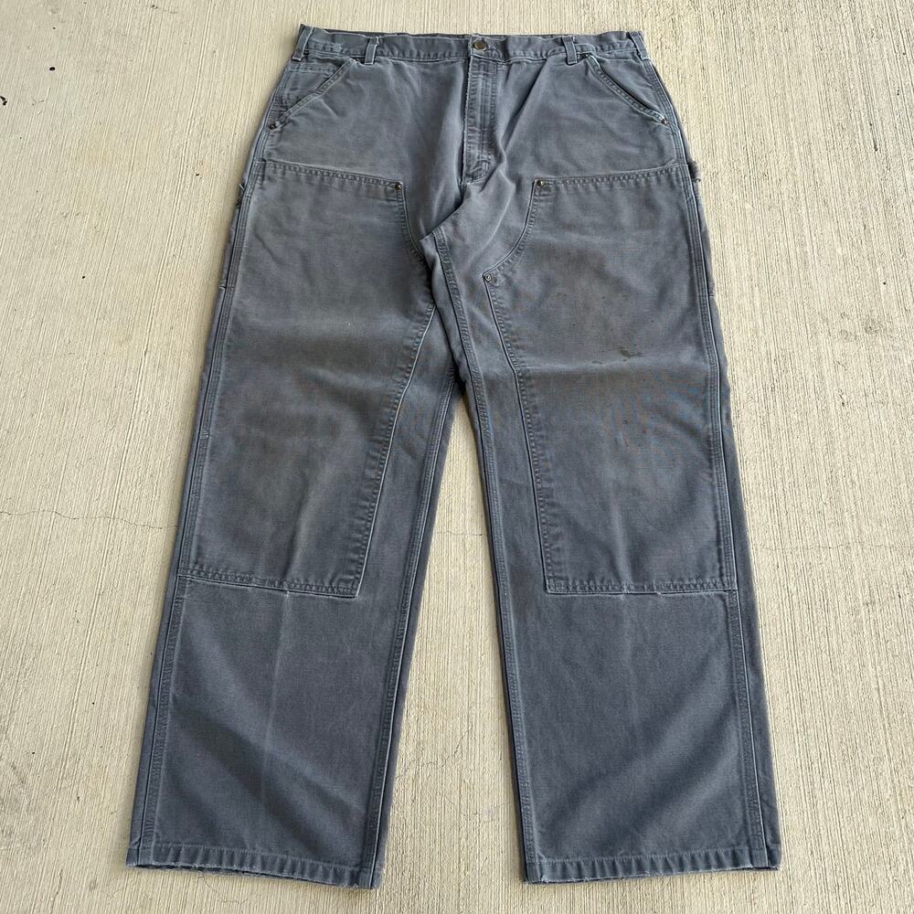 Carhartt B136 CGR gray double knee work wear carpenter pants
